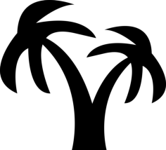 Coconut Tree Craft Design Svg File, Free Vectors File